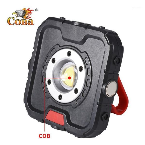 

portable lanterns coba led work light plastic cob lamp use 3* battery 2 modes magnetic waterproof with hook stand1