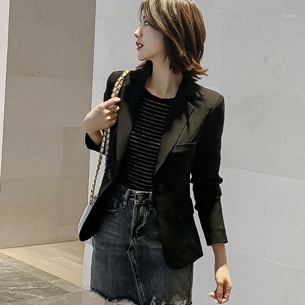 

s-2xl spring slim long sleeve blazer for women 2020 casual suit coat women black jacket office wear white ladies blazer1, White;black