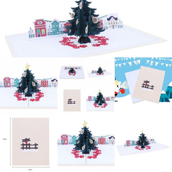 

factoryi0txpopup winter festival tree greeting gifts christmas 3d card happy holiday invitations blessing for relatives