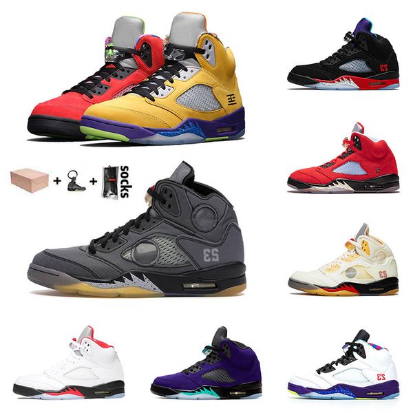 

with box what the 5 5s basketball shoes black muslin off sport jumpman mens women white stealth anthracite alternate grape trainers sneakers