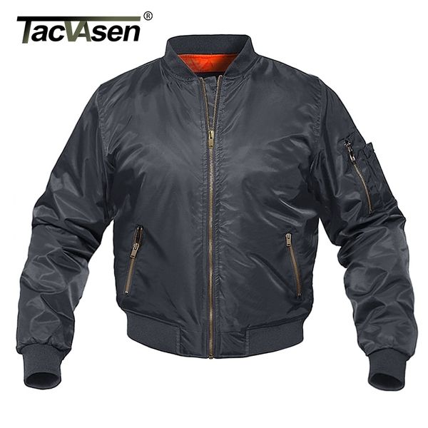 TACVASEN Giacca invernale Cappotto Uomo Bomber stile militare Giacche in cotone imbottito Moda Casual Giacche da baseball Varsity Coat Outwear 201116