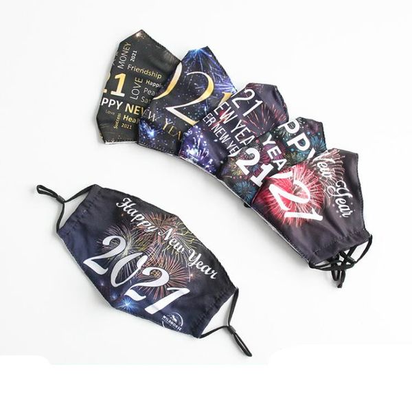 

stock 2021 new year face mask cotton mask, dustproof, breathable, washable, insertable filter