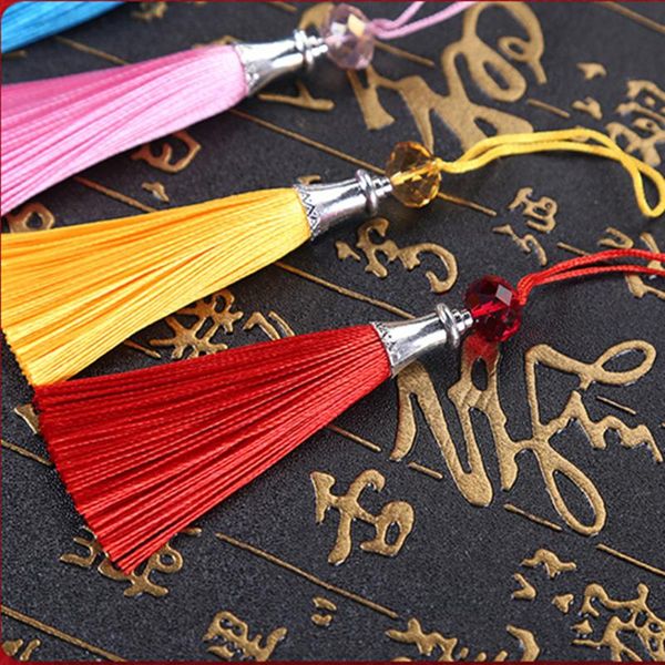 

5pcs mini colorful crystal tassel fringe diy home textile curtain garment sewing accessories key hooks fringe trim craft tassels h jllwgo