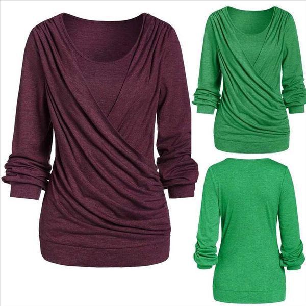 

casual shirt women plus size v neck blouse shirt pullover long sleeve shirt woman clothes camisetas de mujer women ladies g2, White