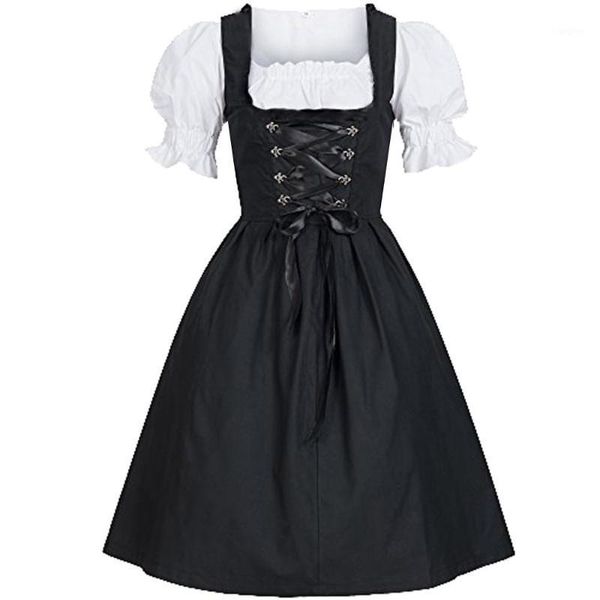 

lolita party cosplay beer festival maid costume dress for women oktoberfest girl summer new style high waist1, Silver