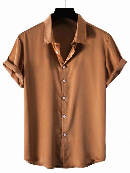 

men button through solid shirt 01mu#, White;black