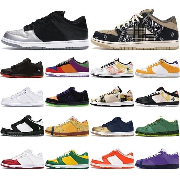 

women mens pro dunk sb low skateboard running shoes travis scotts viotech metallic silver shadow fashion lace up trainers sport sneakers