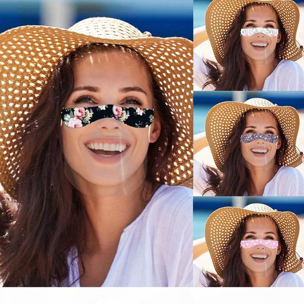 

lip shipping protective half shield face washable tpu face clear dhl dwf295 mask mouth printed transparent anti-fog masks fashion btgkj