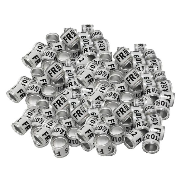 

100pcs 2021 aluminium bird dove racing pigeon leg rings bands numbered different qylahy toys2010
