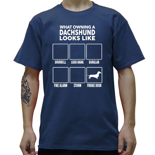 

dachshund dog lover birthday funny graphic fashion new cotton short sleeve t shirts o-neck harajuku t-shirt, White;black