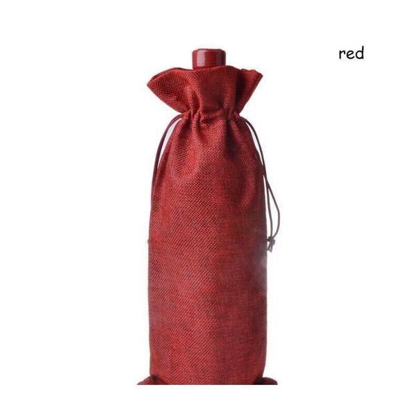 

jute wine bags champagne wine bottle covers gift pouch burlap packaging bag wedding party decoration wine bags d sqcuya bdenet