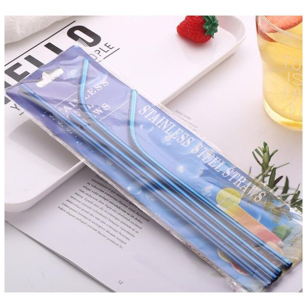 

eco-friendly stainless steel straw set with cleaner brush colorful straw reusable drinking straws for party wedding u jlldfy eatout