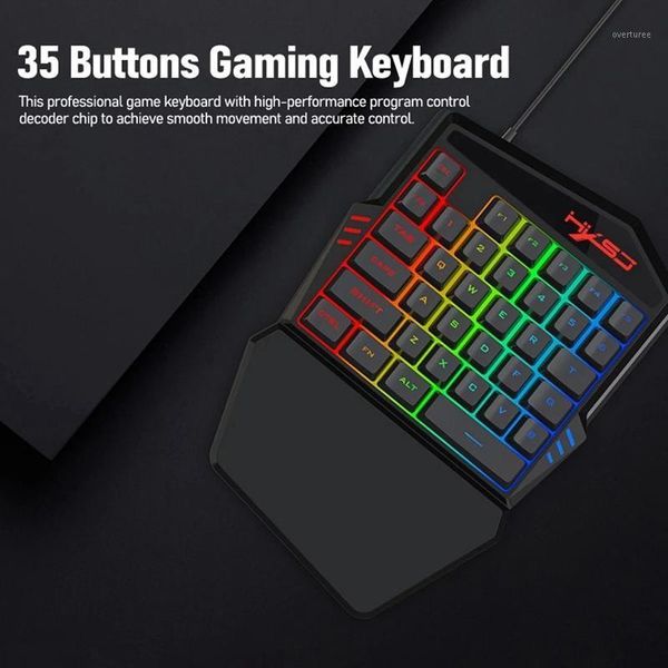 

hxsj 35 buttons gaming keyboard mechanical keyboard backlight gaming key-pad mobile phones game accessories1