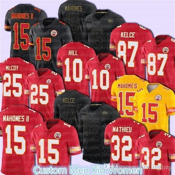 

kansas city chief football jersey patrick mahomes le'veon bell travis kelce damien williams tyrann mathieu tyreek jerseys, Black;red