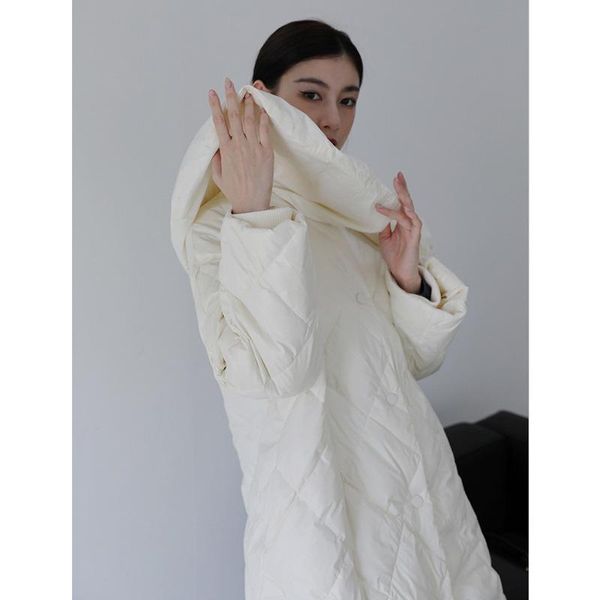 

umi mao winter warm white lapel duck down jacket women mid-length 2020 new style temperament coat women's snow overcoat, Black