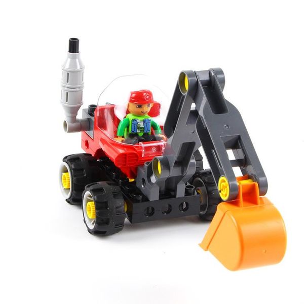 

children puzzle big particle diy assembly inserting building blocks toy mechanical engineering car series for boys intelligence gift 07