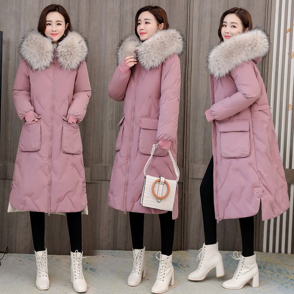 

2021 new new winter collection jacket stylish windproof female coat womens coat jackets long warm slvb, Black