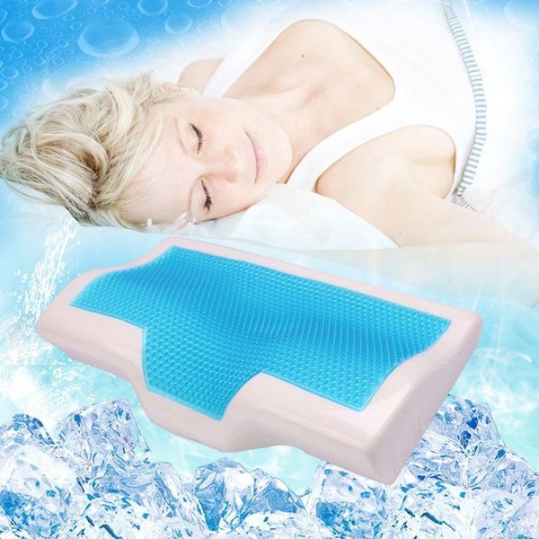 

memory foam gel pillow summer ice-cool anti-snore slow rebound sleep pillow orthopedic soft health care neck home bedding1