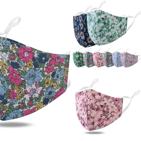 

printed designer cotton face mask plain masks dustproof anti-smog comfortable breathable washable facema