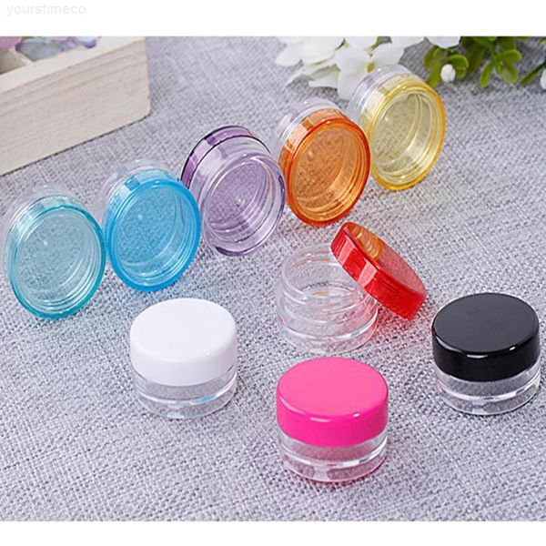 

plastic wax round container 3g/5g food grade bottom cream small sample cosmetic packaging box bottle ju0401