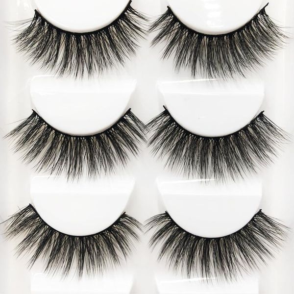 

false eyelashes flash girl g605 mink 100% cruelty handmade 3d lashes full strip soft makeup
