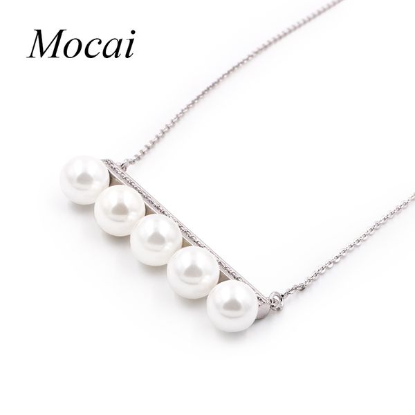 

fashion design simulated pearl wedding necklace crystal charm silver color simple pearls jewelry zk30