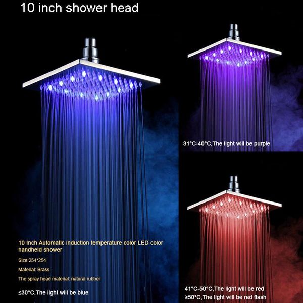 

бесплатная доставка площади хромированные латунные led насадка для душа 8 10 12 16 дюймов осадков смеситель для душа и душевой arm sqcubs bd