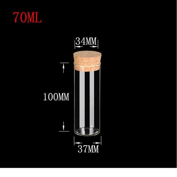 

37x100mm 70ml glass bottles vials jars test tube with cork ser empty jars glass transparent clear bottles cor bbykfv