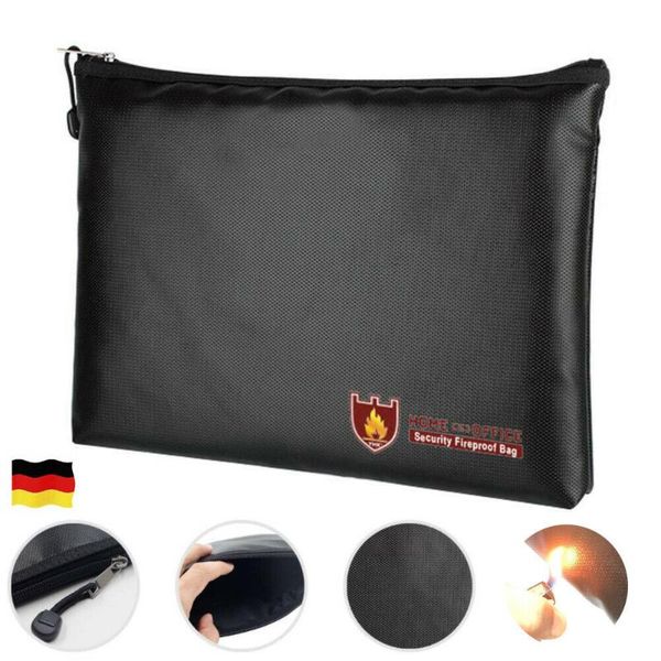 

storage bags fireproof document pouch bag money safe cash box secret file case
