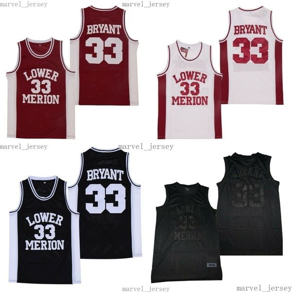 Cheap Retro # 33 Lower Merion High School Maglie da basket Stitch Camicie UOMINI DONNE GIOVANI XS-5XL