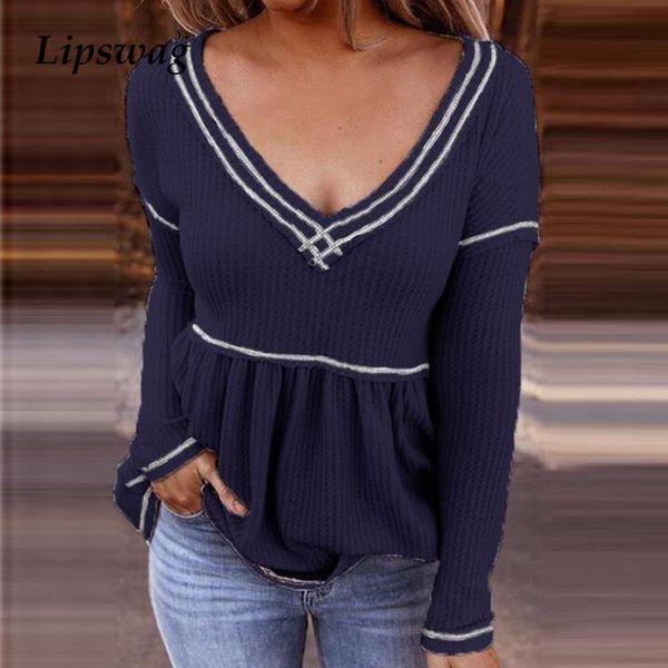 

women's blouses & shirts elegant patchwork women blouse autumn long sleeve casual ladies 2021 spring fashion v-neck streetwear blusas, White