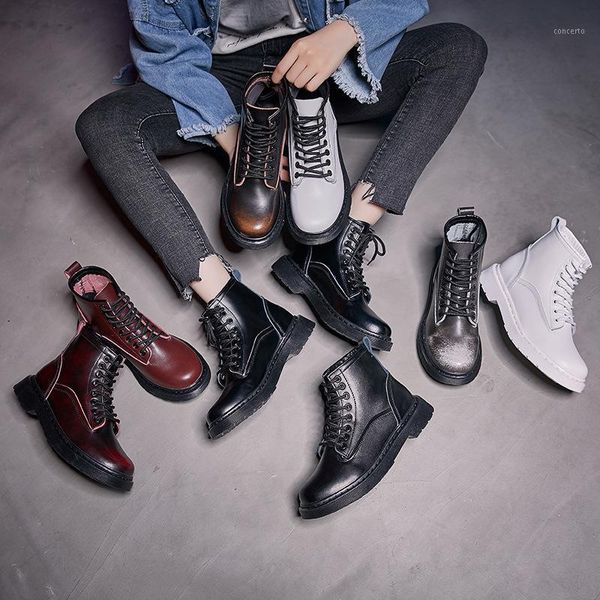 

fashion winter shoes woman genuine leather boots women platform snow boots lace up flat with fur warm large size1, Black
