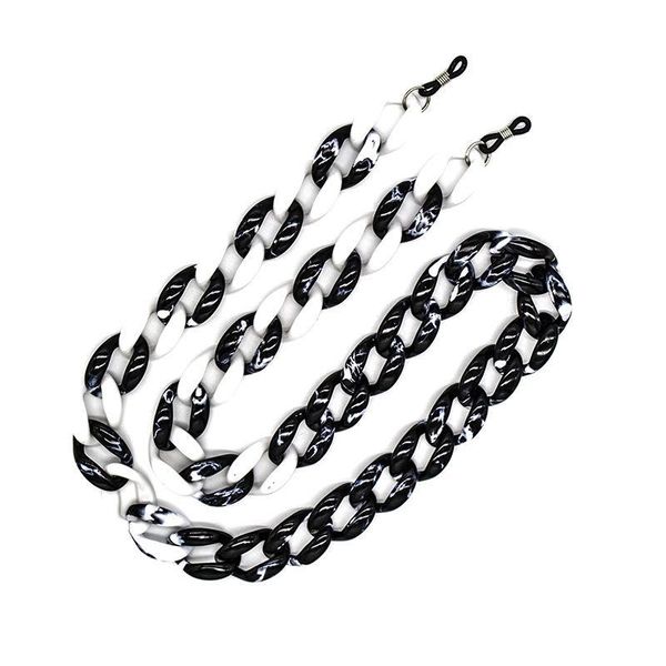 

2020 fashion women black and white mixed color acrylic eyeglasses chain glasses cord sunglasses accessories mask chain strap h jllwei