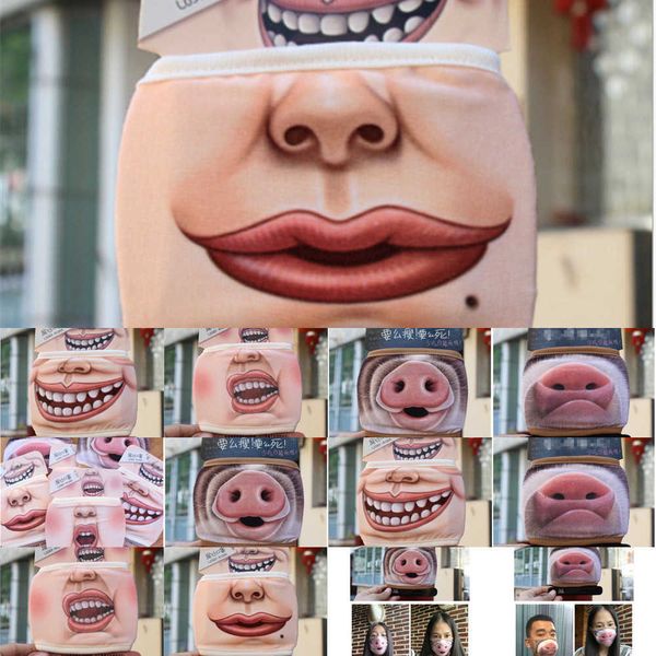 

creative mask printing funny face new cotton summer sunproof dustproof cycling big msi0