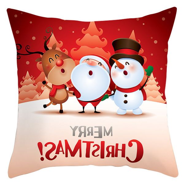 

40 styles merry christmas pillow covers micro-fibe cushion covers xmas sofa throw pillow case home cushion covers 45*45cm wholesale