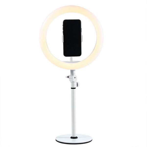 

led 180 degrees rotatable lamp ring fill studio selfie light with phone holder 3 gears adjustable video pgraphy lighting