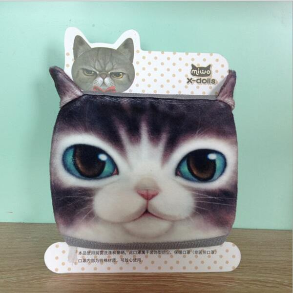 

cartoon cotton dustproof mouth 3d face mask cute cat mask personality washable for women men face mouth masks party diy