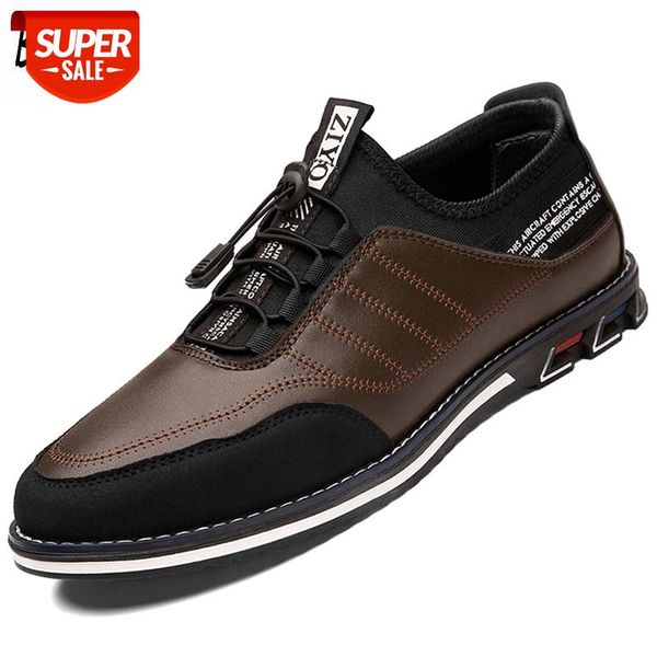 

men's shoes brand men casual shoes leather men comfortable breathable business zapatillas hombre #d47v