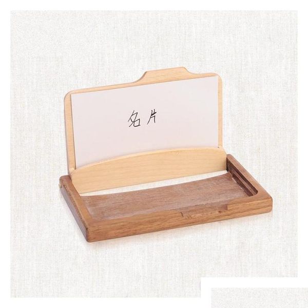 

wooden business card holder creative fashion high grade solid wood multi function storage box gift for friends 14js j r tq4ei