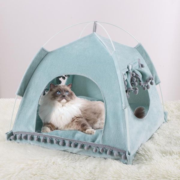 

shengy summer dog cat tent breathable pet puppy house cat bed comfortable soft removable puppy dog bed cave tent1
