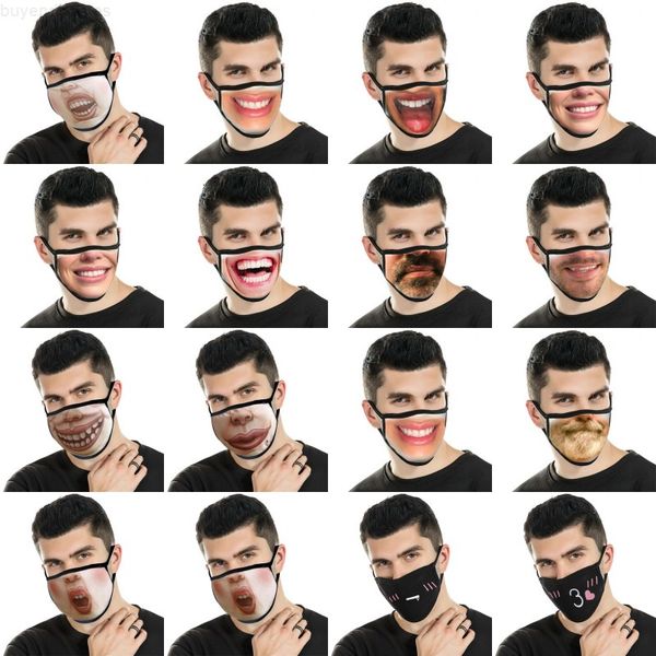 

funny mask cotton dustproof black breathable masks man woman washable reusable cartoon printed face mouth