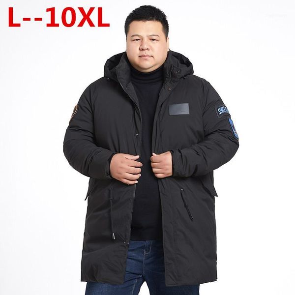 

plus 10xl 8xl 6xl 5xl 4xl x-long thick winter jacket men brand clothing warm winter coat male padded jackets for men1, Black