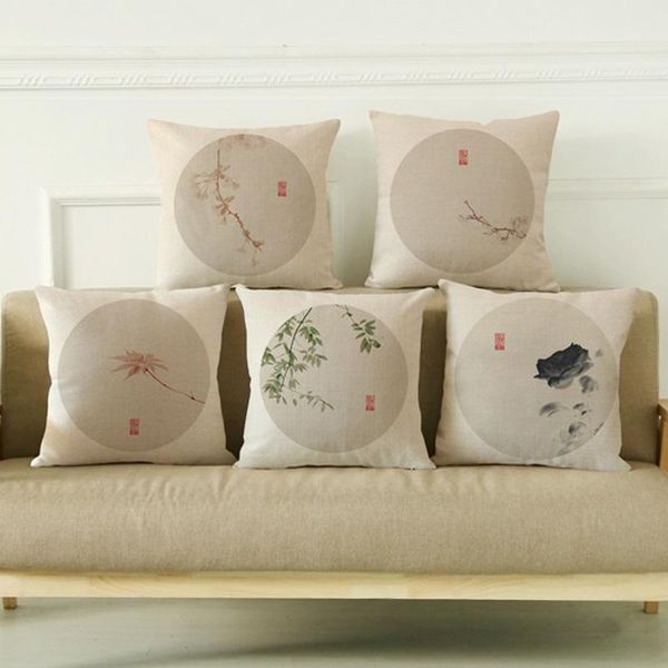 

cushion/decorative pillow chinese zen ethnic style sofa cushion room chair mahogany ring waist pillowcase with core