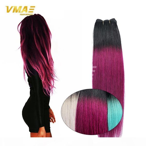 

straight purple brazilian ombre hair extensions weave 1b purple 3 bundles ombre 1b purple bundles hair extensions for dark hair girls opp, Black