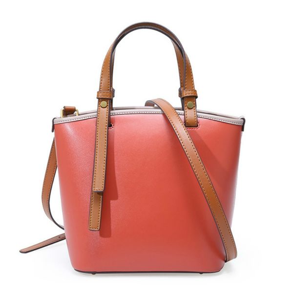 

coated leather shoulder single messenger 2020 new little bag for the ladies'fashionable bucket