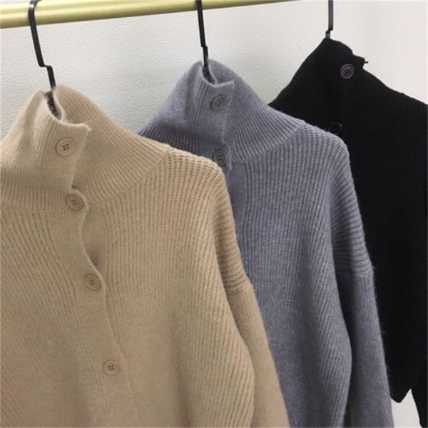 

spring autumn high collar singlebreasted vingtage mesh soft female cardigan sweater 98cz, White;black