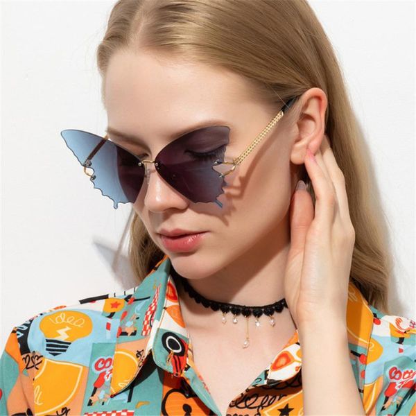

sunglasses 5 pairs fashion butterfly for women uv protection vintage metal rimless, White;black