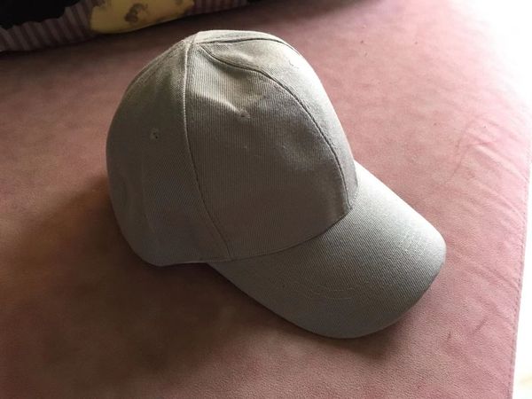 

npjy cap classic adjustable plain hat men women color grey, Black;white