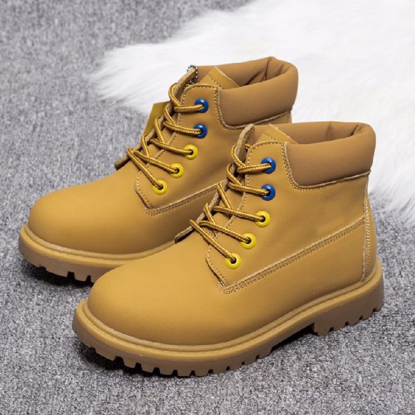 

2020 design new original single luxury boy and girl shoes high-tooling boots waterproof and wear-resistant ing, Black