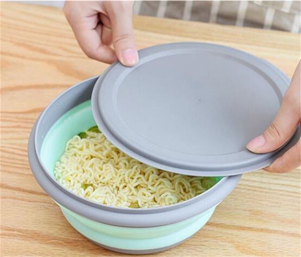 

outdoors travel folding bowl gift pink pp tableware three piece set convenient children lunch box compressible 8 8hs m2